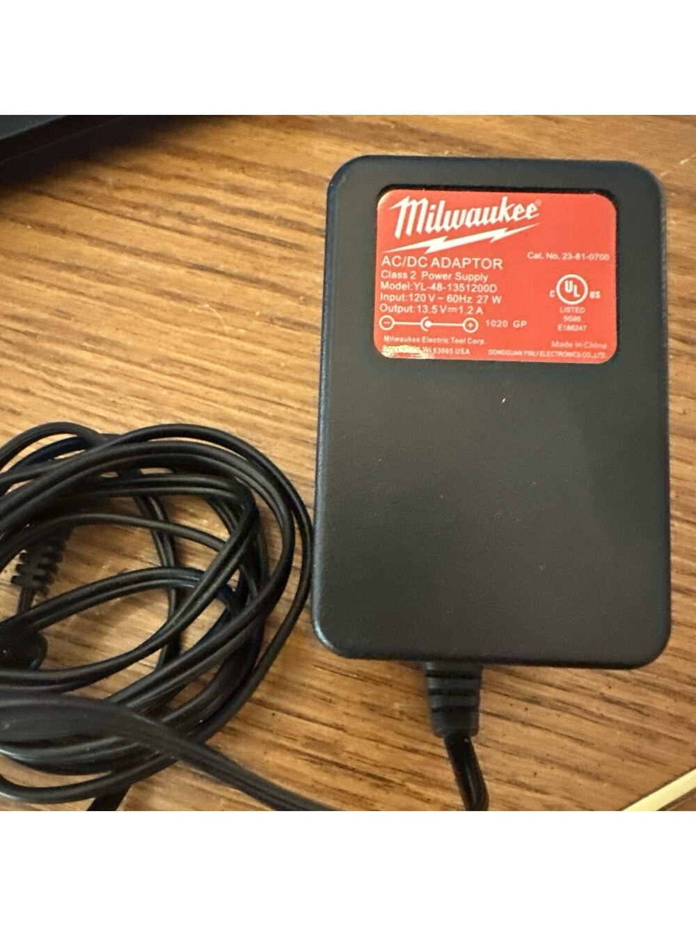 Milwaukee YL-48-1351200D For 2590-20 AC/DC Adapter Power Supply
